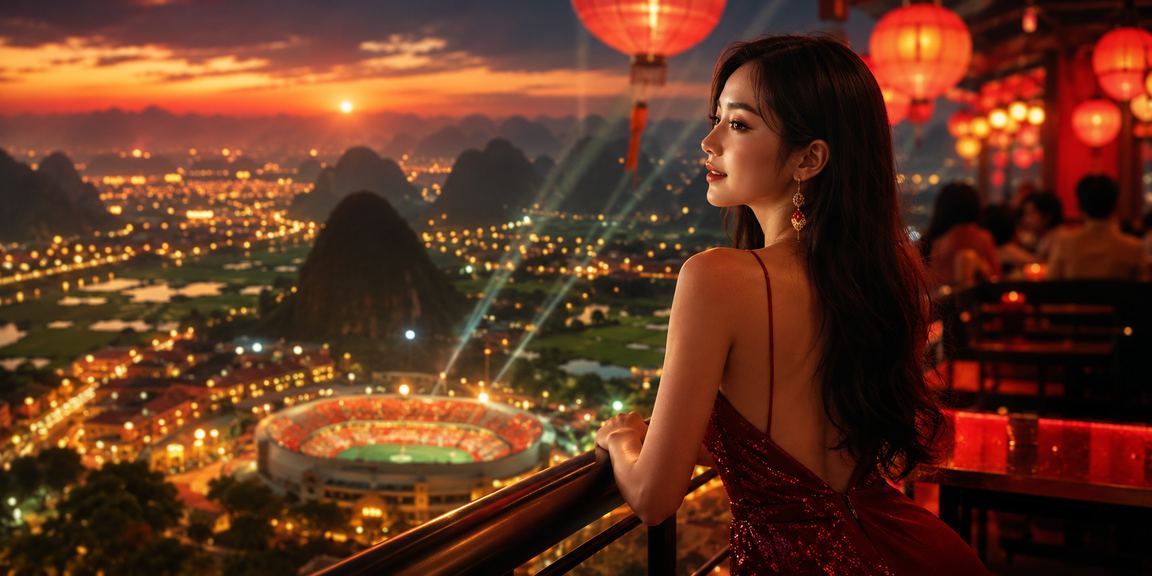 Không gian giải trí rực rỡ tại Hội An với đèn lồng truyền thống và bầu không khí casino sôi động